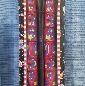 BELIEVE Vintage Christmas/Holiday taper candles by Mary Engelbreit Christmas.